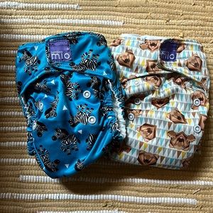 Two Bambino Mio All in One Cloth Diapers